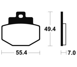 Plaquettes de frein TECNIUM Scooter organique - ME272