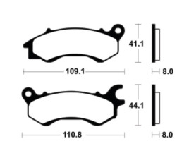 Plaquettes de frein TECNIUM scooter organique - ME469