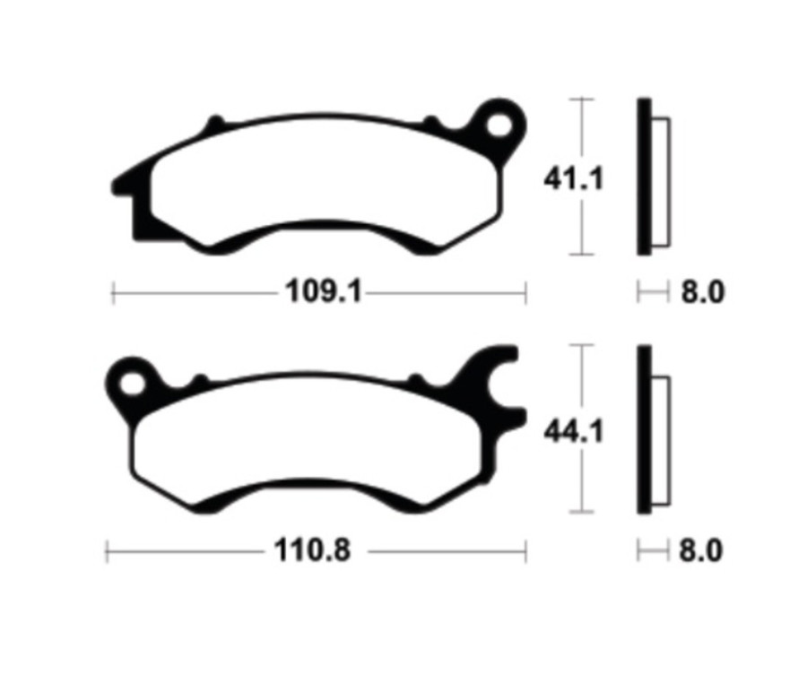 Plaquettes de frein TECNIUM scooter organique - ME469