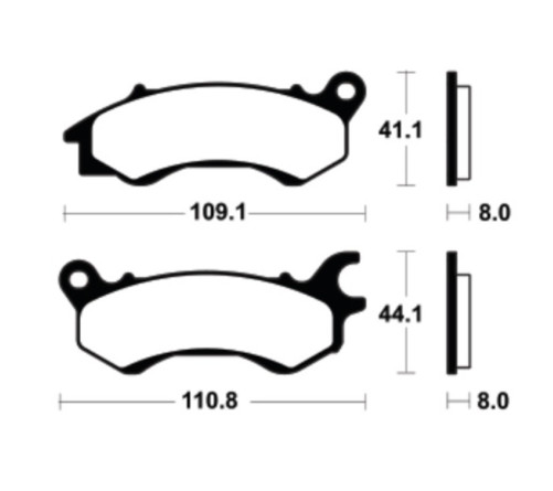 Plaquettes de frein TECNIUM scooter organique - ME469 - 1121496