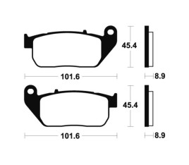 Plaquettes de frein TECNIUM Performance métal fritté - MF307