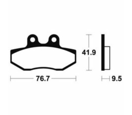 Plaquettes de frein TECNIUM Scooter organique - ME323