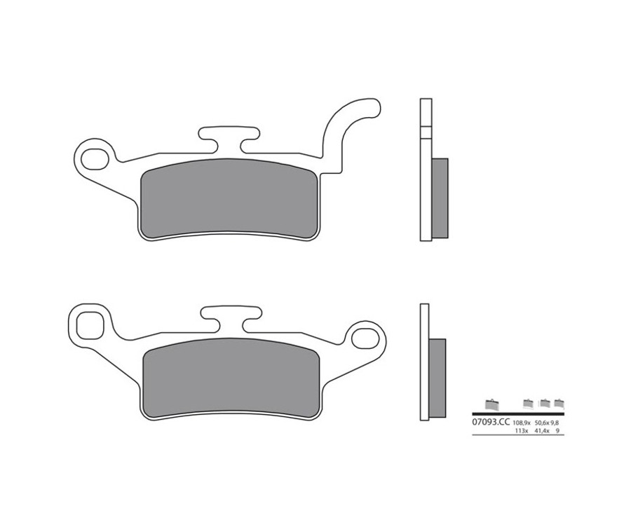 Plaquettes de frein BREMBO Scooter carbone céramique - 07093CC