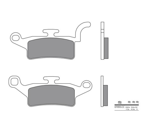 Plaquettes de frein BREMBO Scooter carbone céramique - 07093CC - 1035778