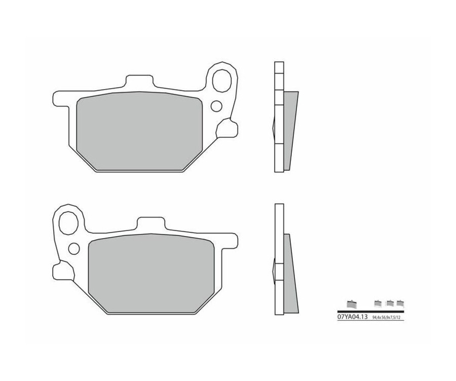 Plaquettes de frein BREMBO route carbone céramique - 07YA0413