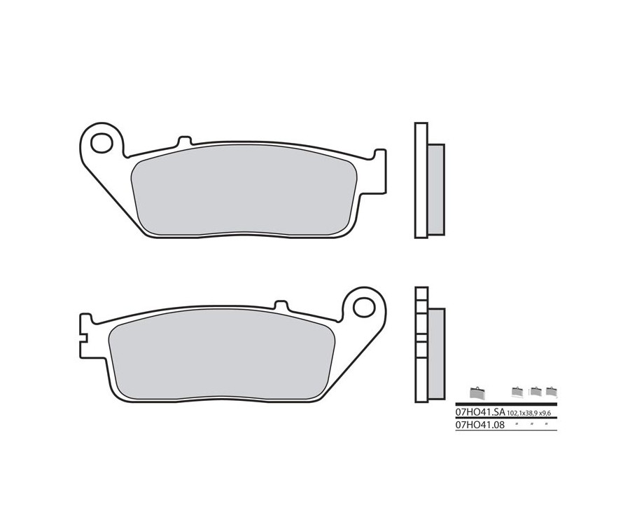 Plaquettes de frein BREMBO route métal fritté - 07HO41LA