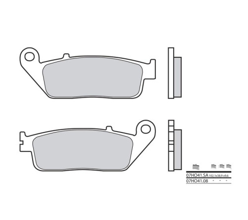 Plaquettes de frein BREMBO route métal fritté - 07HO41LA - 1036019