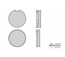 Plaquettes de frein BREMBO route carbone céramique - 07KS0124 - 1036124