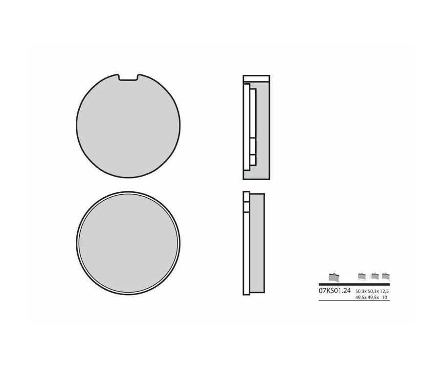 Plaquettes de frein BREMBO route carbone céramique - 07KS0124