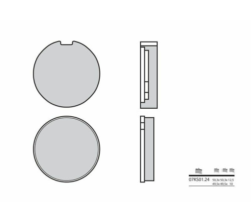 Plaquettes de frein BREMBO route carbone céramique - 07KS0124 - 1036124