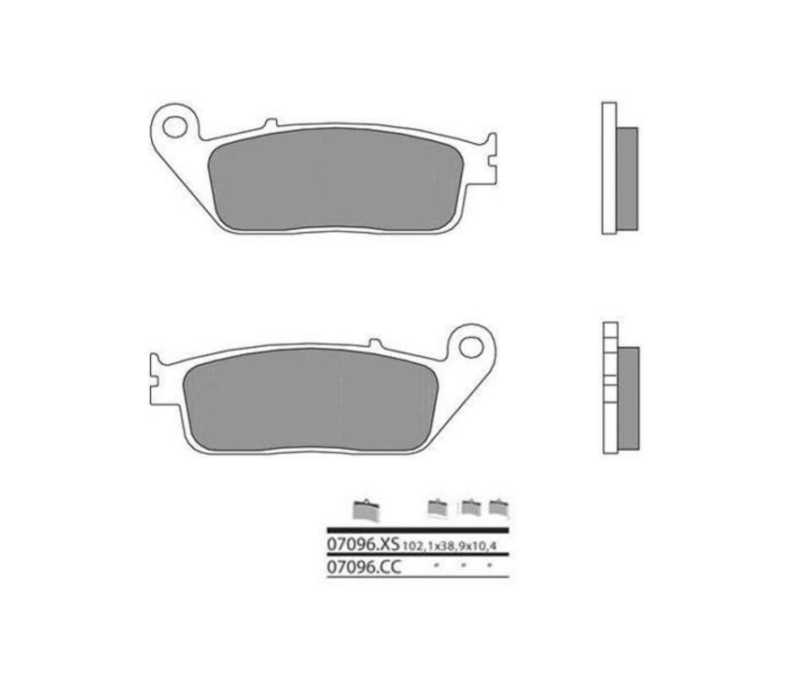 Plaquettes de frein BREMBO Scooter métal fritté - 07096XS