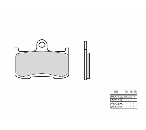 Plaquettes de frein BREMBO carbone céramique - 07KA23RC - 1036109