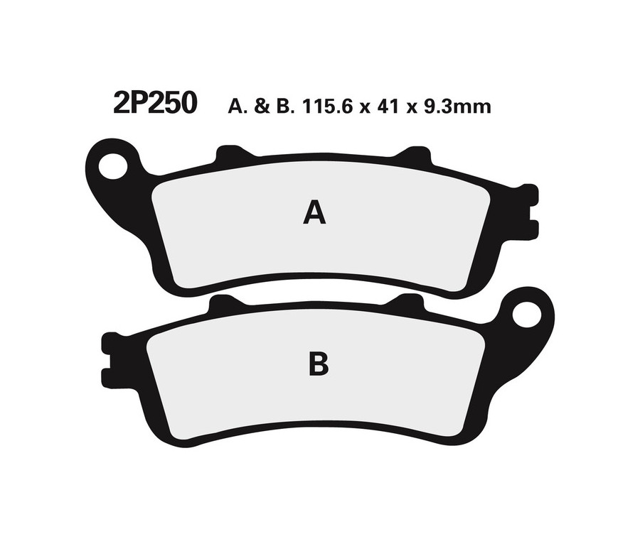 Plaquettes de frein NISSIN route /Off-Road métal fritté - 2P-250ST-R2