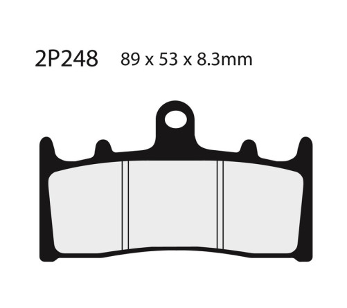 Plaquettes de frein NISSIN route /Off-Road métal fritté - 2P-248ST