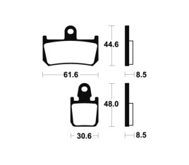 Plaquettes de frein TECNIUM Racing métal fritté carbone - MCR339