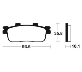 Plaquettes de frein TECNIUM Scooter organique - ME347