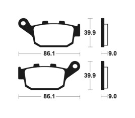 Plaquettes de frein TECNIUM Performance métal fritté - MR 381