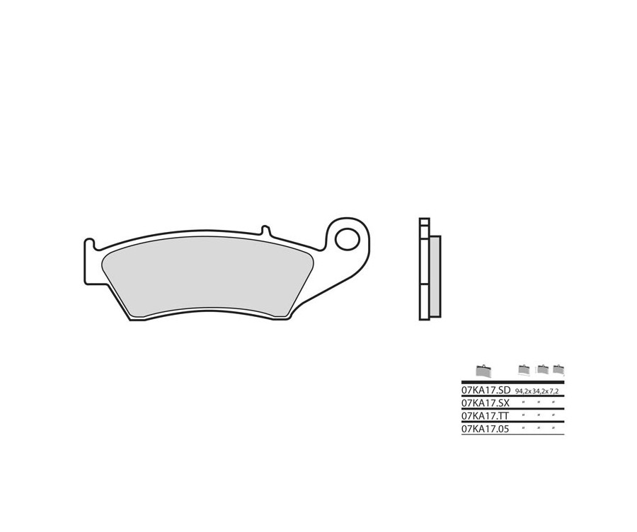 Plaquettes de frein BREMBO route métal fritté - 07KA17LA