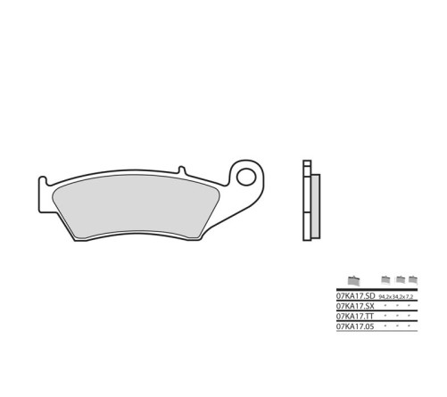 Plaquettes de frein BREMBO route métal fritté - 07KA17LA