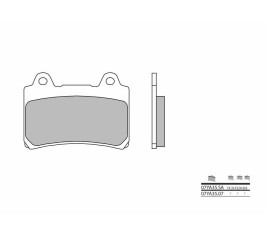 Plaquettes de frein BREMBO route carbone céramique - 07YA3507 - 1036255