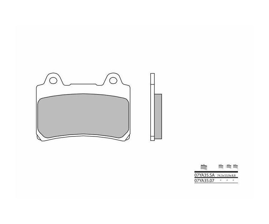 Plaquettes de frein BREMBO route carbone céramique - 07YA3507