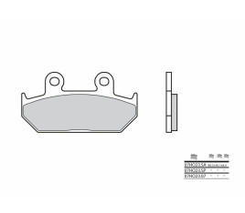 Plaquettes de frein BREMBO route métal fritté - 07HO23SA