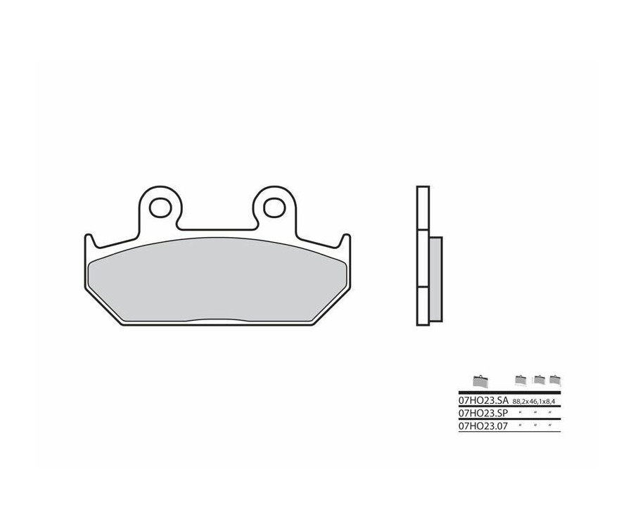 Plaquettes de frein BREMBO route métal fritté - 07HO23SA