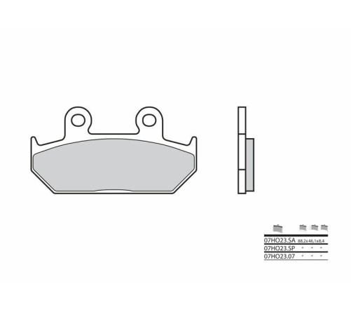 Plaquettes de frein BREMBO route métal fritté - 07HO23SA - 1035984