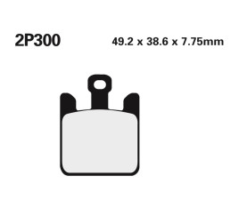 Plaquettes de frein NISSIN route /Off-Road métal fritté - 2P-300ST - 1036742