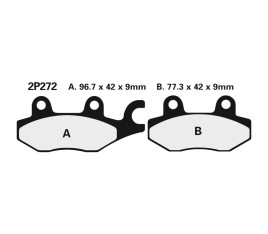 Plaquettes de frein NISSIN route semi-métallique - 2P-272NS - 1036717