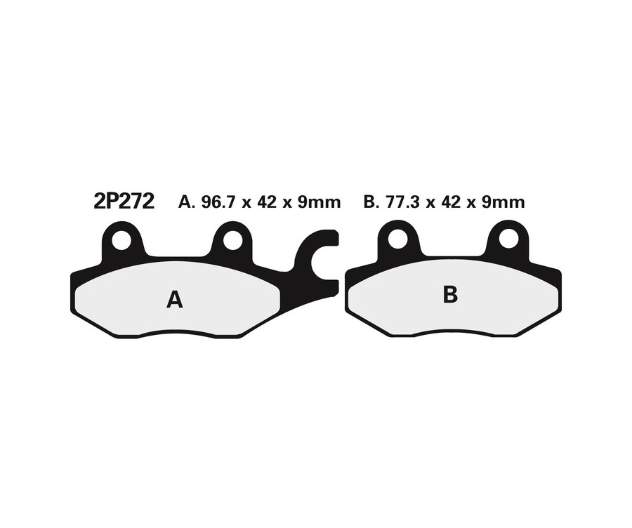 Plaquettes de frein NISSIN route semi-métallique - 2P-272NS