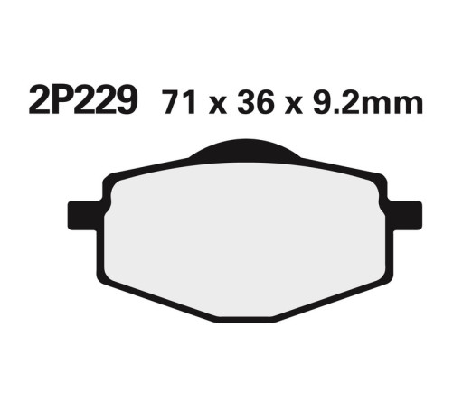 Plaquettes de frein NISSIN route semi-métallique - 2P-229NS - 1036666