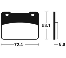 Plaquettes de frein TECNIUM Maxi Scooter métal fritté - MSS393