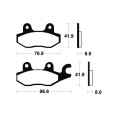 Plaquettes de frein TECNIUM MX/Quad métal fritté - MO138