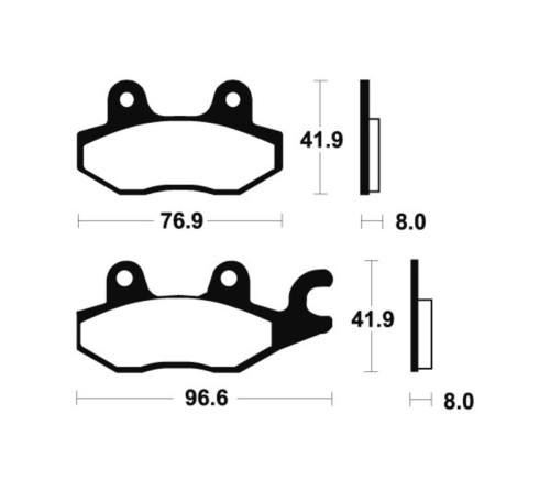 Plaquettes de frein TECNIUM métal fritté - MTR138 - 1090553