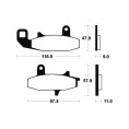 Plaquettes de frein TECNIUM route organique - MA126