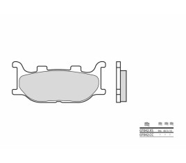 Plaquettes de frein BREMBO Scooter métal fritté - 07042XS - 1035738