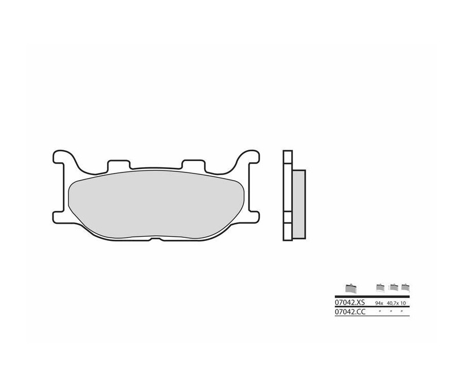 Plaquettes de frein BREMBO Scooter métal fritté - 07042XS