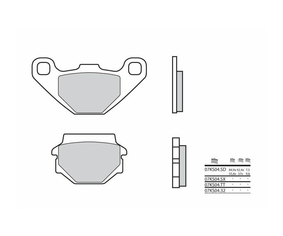 Plaquettes de frein BREMBO Off-Road métal fritté - 07KS04SD