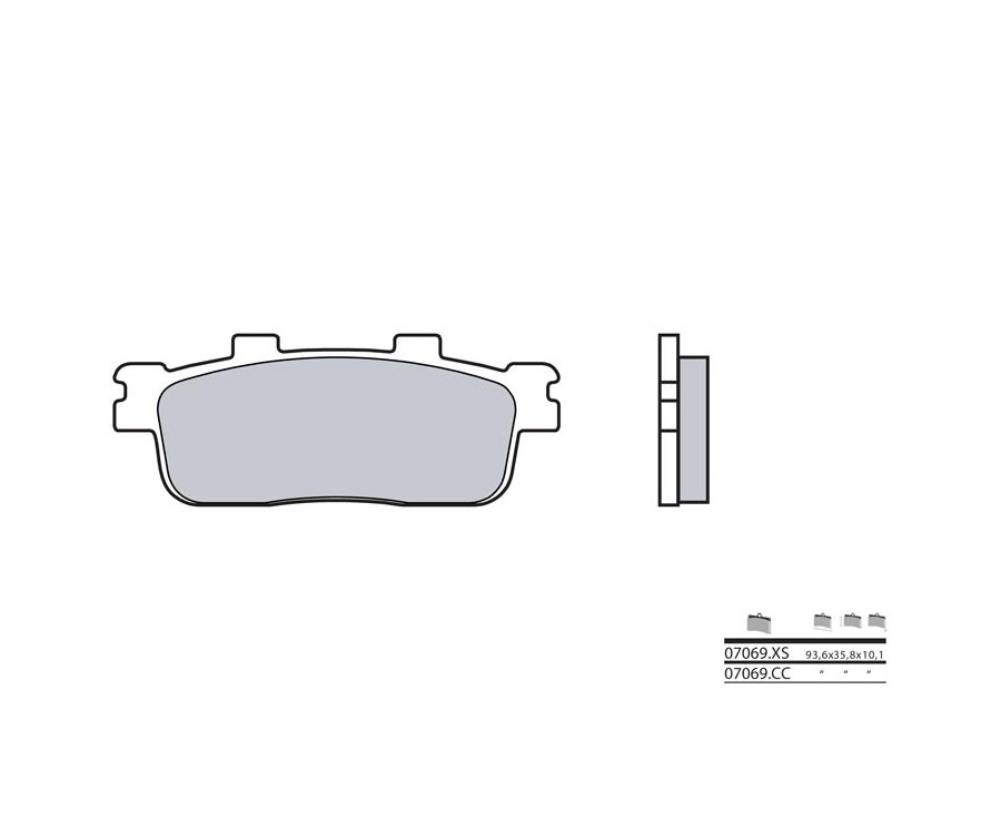 Plaquettes de frein BREMBO Scooter carbone céramique - 07069CC