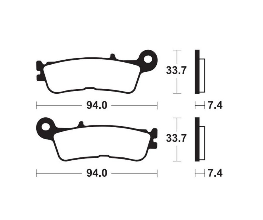 Plaquettes de frein TECNIUM MX/ATV métal fritté - MOR465