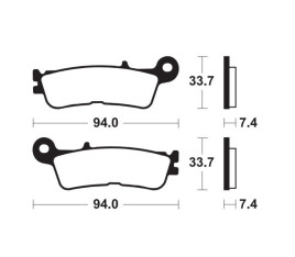 Plaquettes de frein TECNIUM MX/ATV métal fritté - MOR465