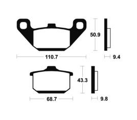 Plaquettes de frein TECNIUM Performance métal fritté - MF57