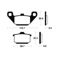 Plaquettes de frein TECNIUM Performance métal fritté - MF57