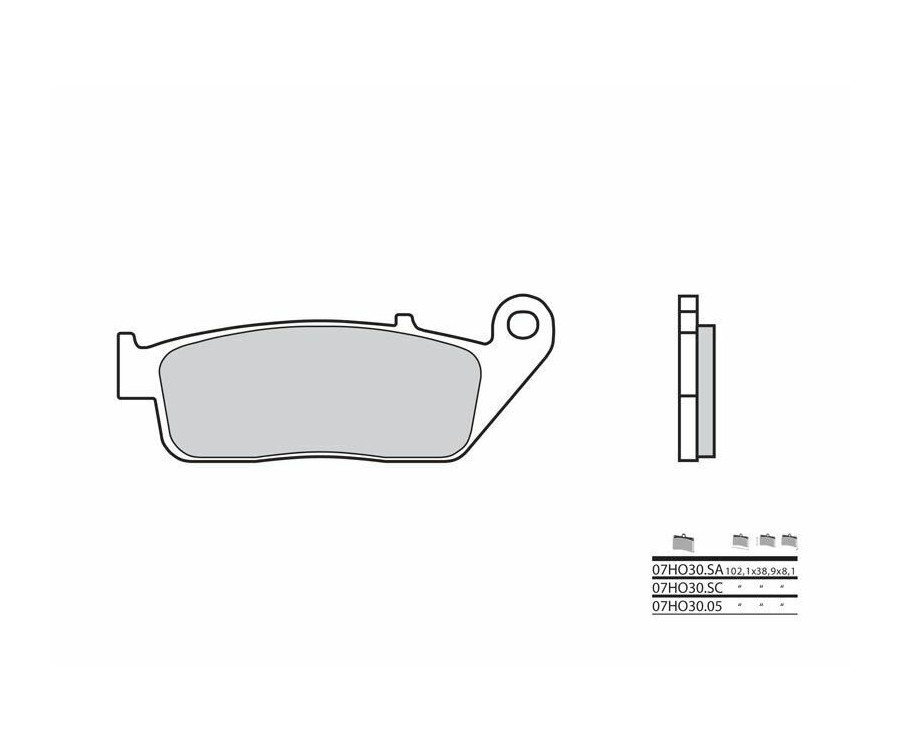 Plaquettes de frein BREMBO route carbone céramique - 07HO3005