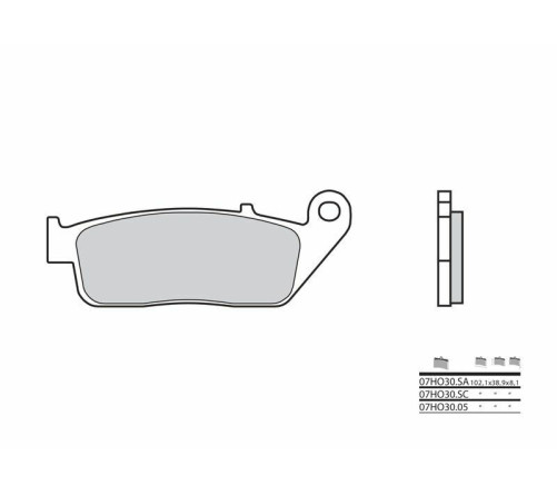 Plaquettes de frein BREMBO route carbone céramique - 07HO3005 - 1035999