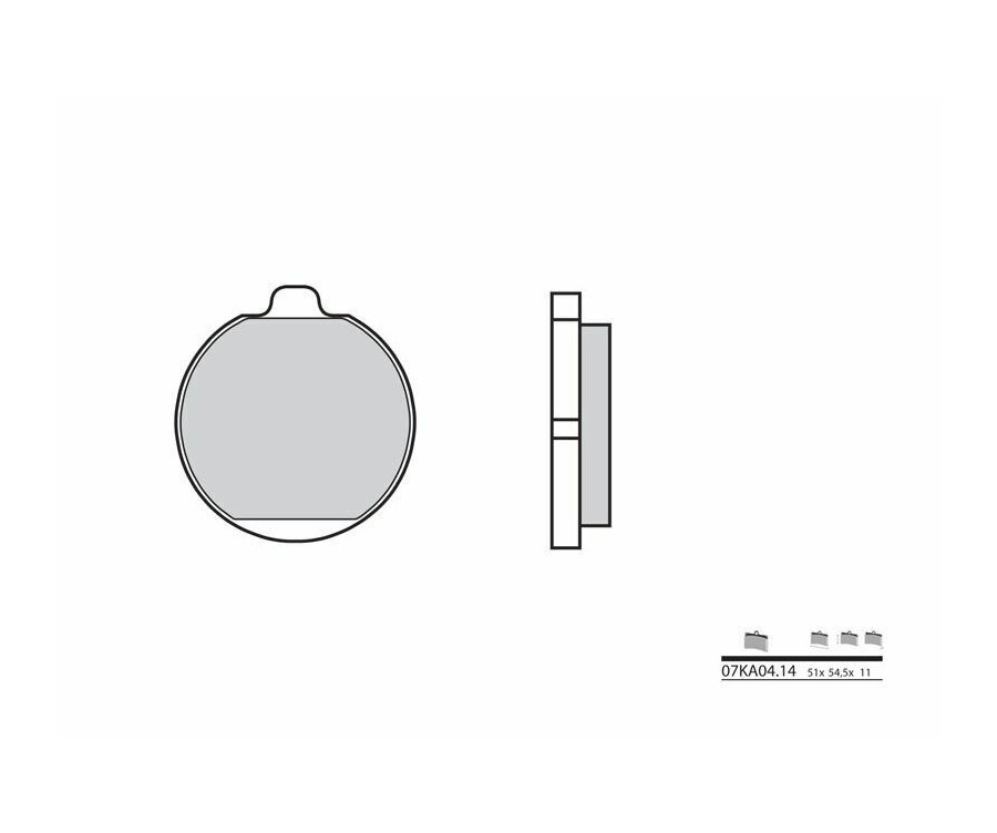 Plaquettes de frein BREMBO route carbone céramique - 07KA0414