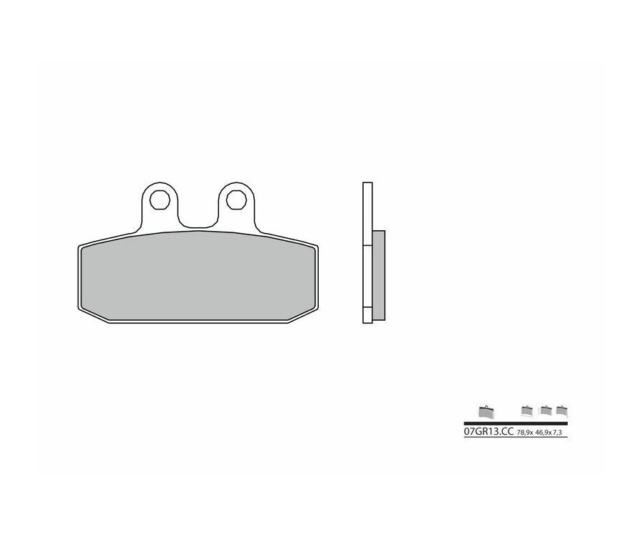 Plaquettes de frein BREMBO route carbone céramique - 07GR13CC