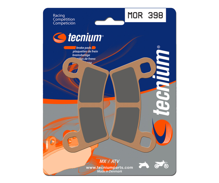 Plaquettes de frein TECNIUM Racing MX/Quad métal fritté - MOR398