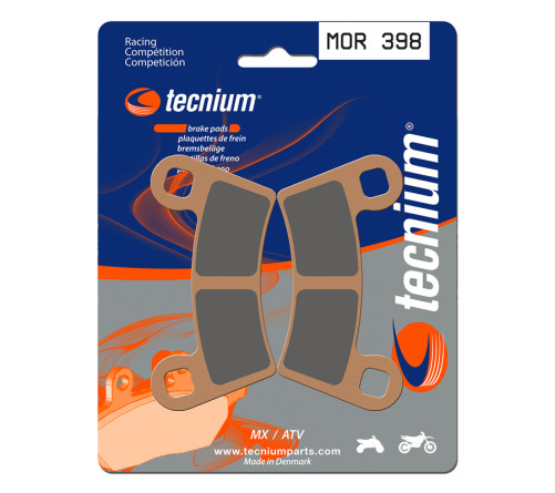 Plaquettes de frein TECNIUM Racing MX/Quad métal fritté - MOR398 - 1023006